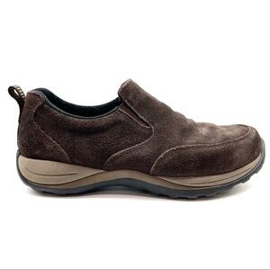L.L. Bean Comfort Moc Suede Leather Slip On Shoes Brown Sz 9